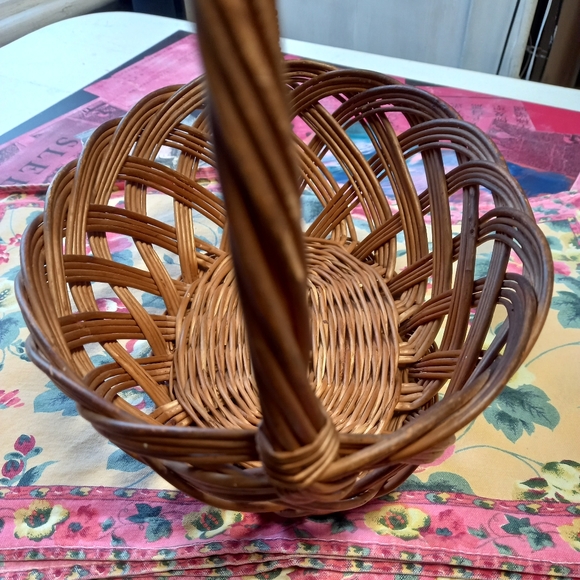 Old woven basket with handle - Picture 4 of 4